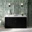 Meuble-lavabo simple en bois massif 66 po avec plateau en marbre de Carrare Tidworth-119088804-121089480