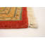 Tapis unique en laine noué à la main style nouvel âge Ushak 8 pi 10 po x 11 pi 10 po rouge Yaak
