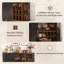 Armoire de bar moderne cannelée 39 "avec tiroir de rangement et compartiments latéraux cachés-129194103