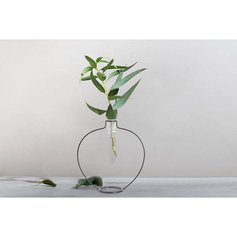 Wide Shape Frame With Test Tube Vase