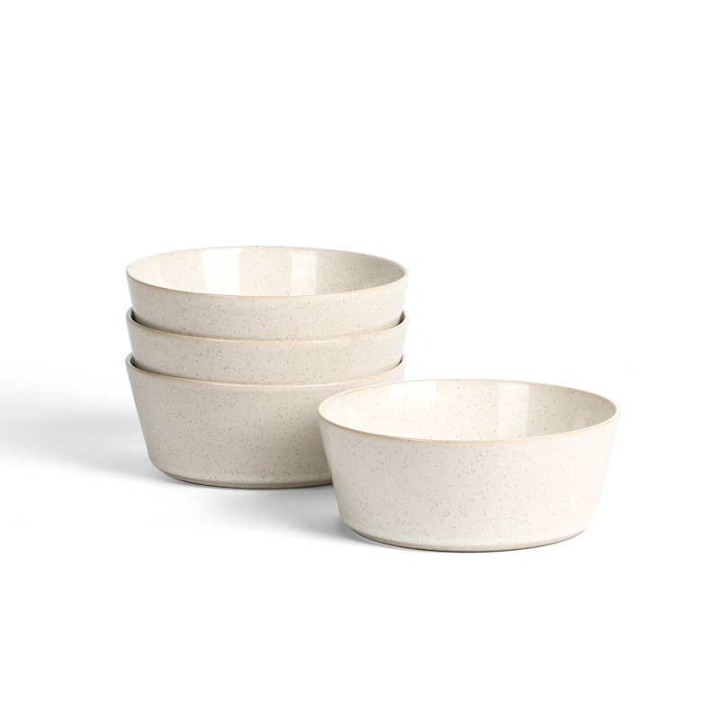 Stone Lain Claire 4-Piece Bowl Set Stoneware, White