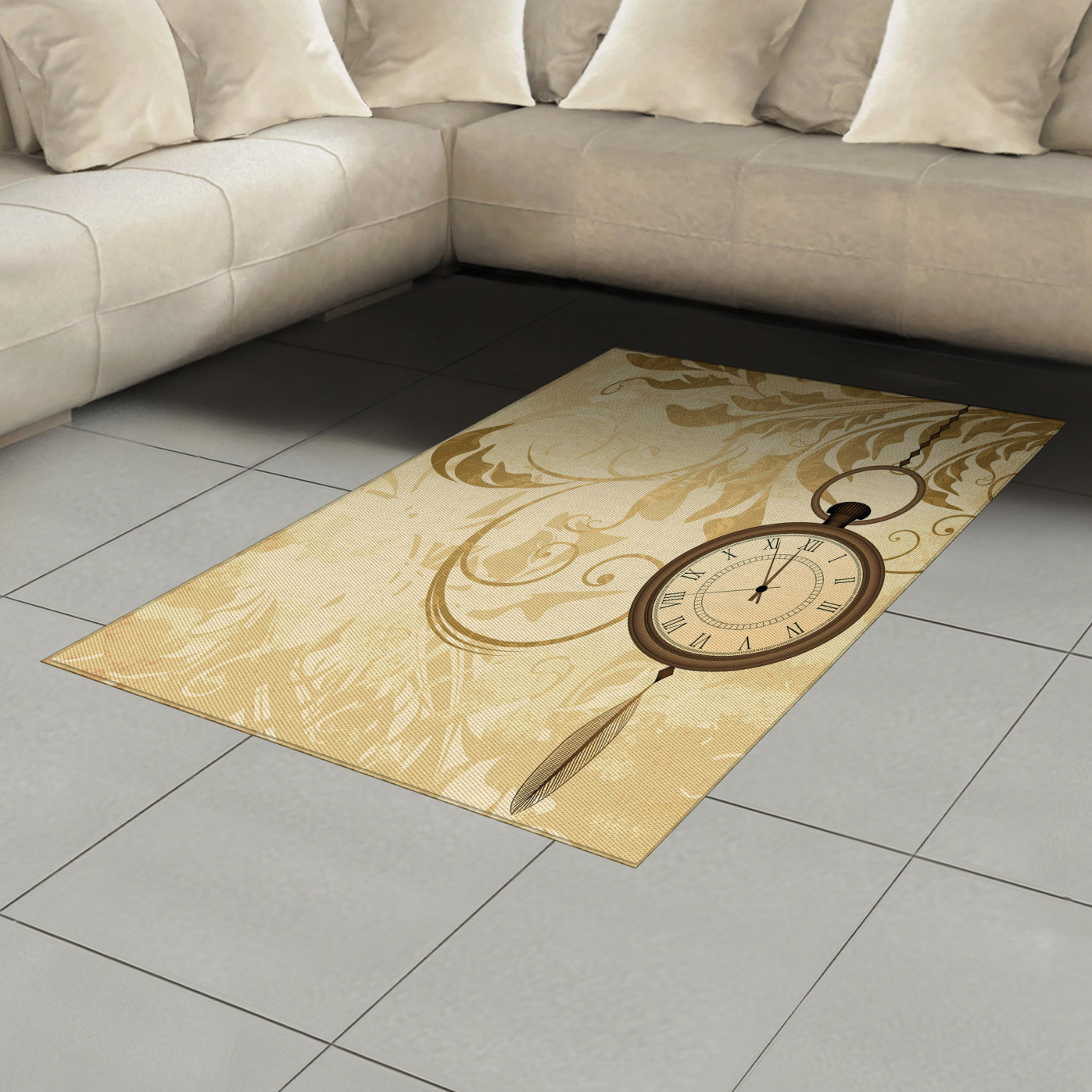 East Urban Home Clock Vintage High Density Long Fiber Poly Threads ...