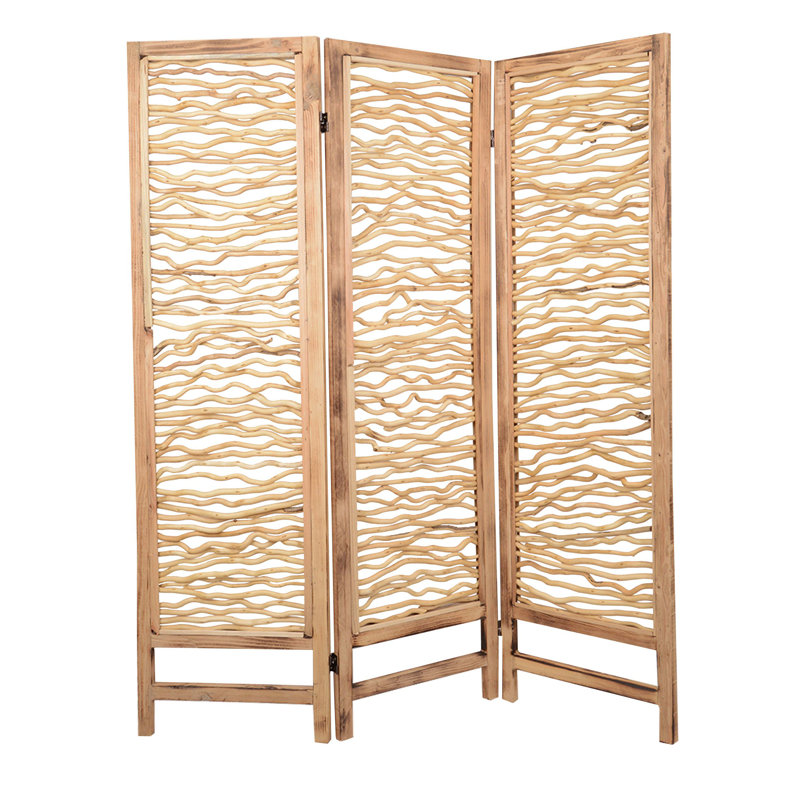 60 X 69 Brown 3 Panel Wood Foldable Screen 60 X 69 Brown 3 Panel Wood Foldable Screen