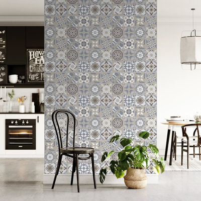 38.1cm W x 38.1cm L PVC Peel and Stick Mosaic Tile