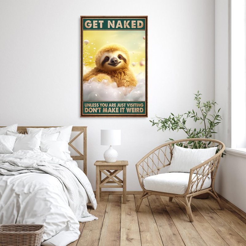 «Sloth Get Nake - 1 pièce», impression sur toile tendue, H 36 po x l 24 po x P 1,25 po