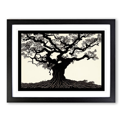 Cosmopolitan Oak Tree - Single Picture Frame Print