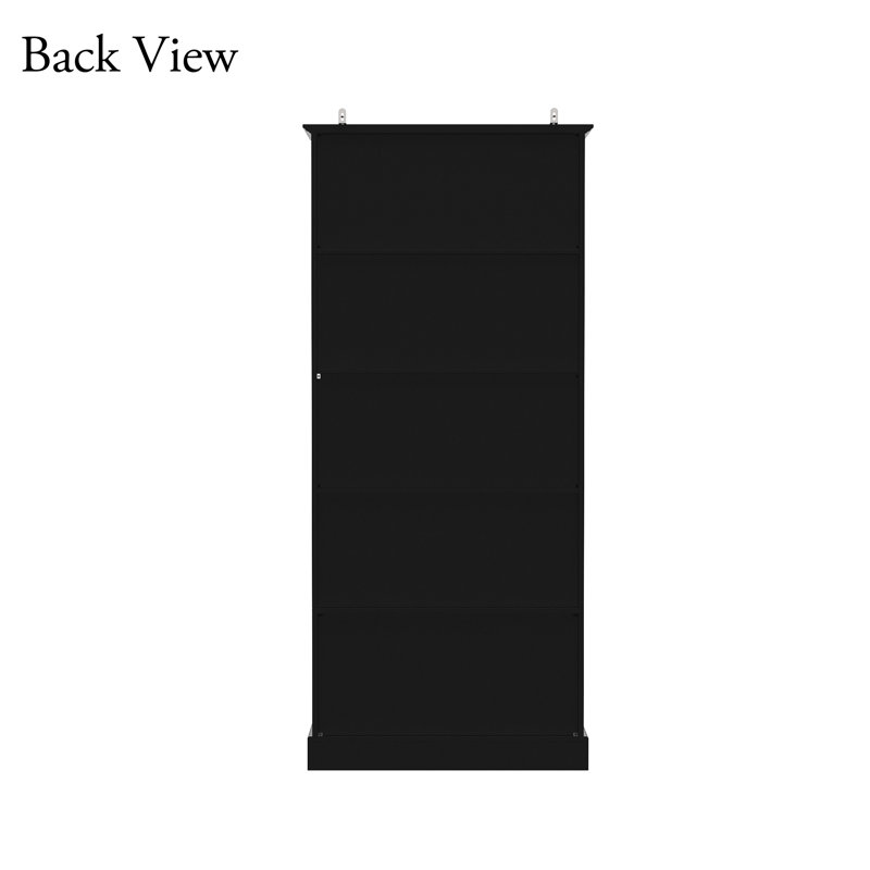 Siouxie Freestanding Linen Cabinet, Black