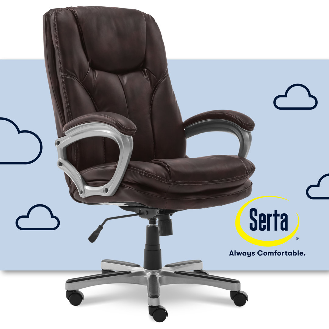 Serta Benton Executive Big and Tall Office Chair with Layered Body Pillows Serta