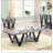 Antique Grey and Black Rectangle Sofa Table