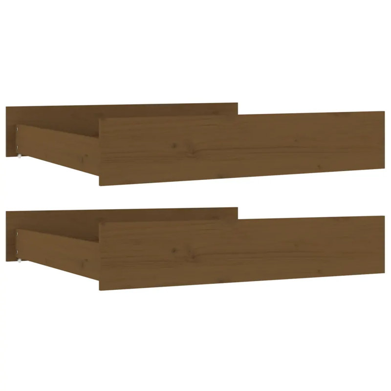 Jarely Underbed Storage Drawers, Light Brown, 18cm H x 90cm W x 78cm D
