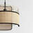  1 - Light Unique Boho Pendant with Wood Bamboo Wicker Accents