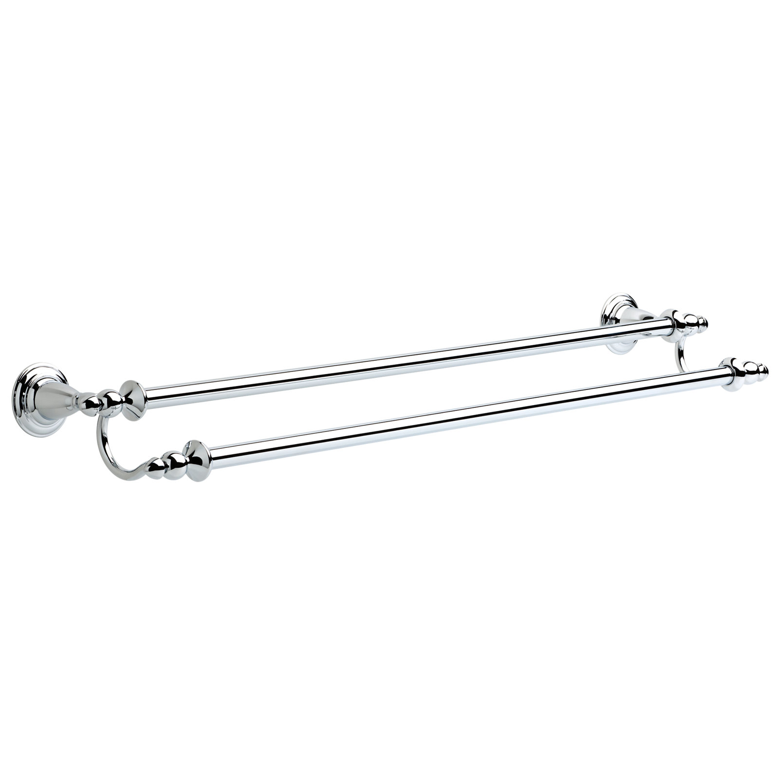 Victorian 24" Wall-Mounted Towel Bar, Chrome