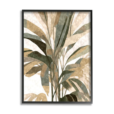 Reproduction de plante de palmier boho encadrée sur toile par Az Ziwei Li