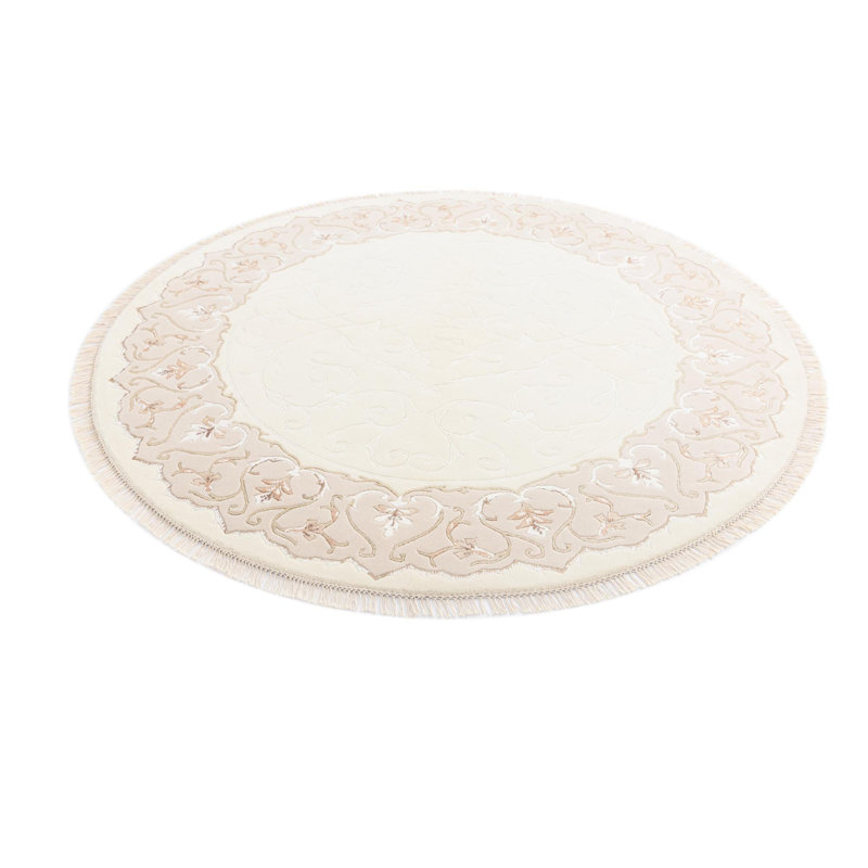 Tapis rond beige clair Osborne