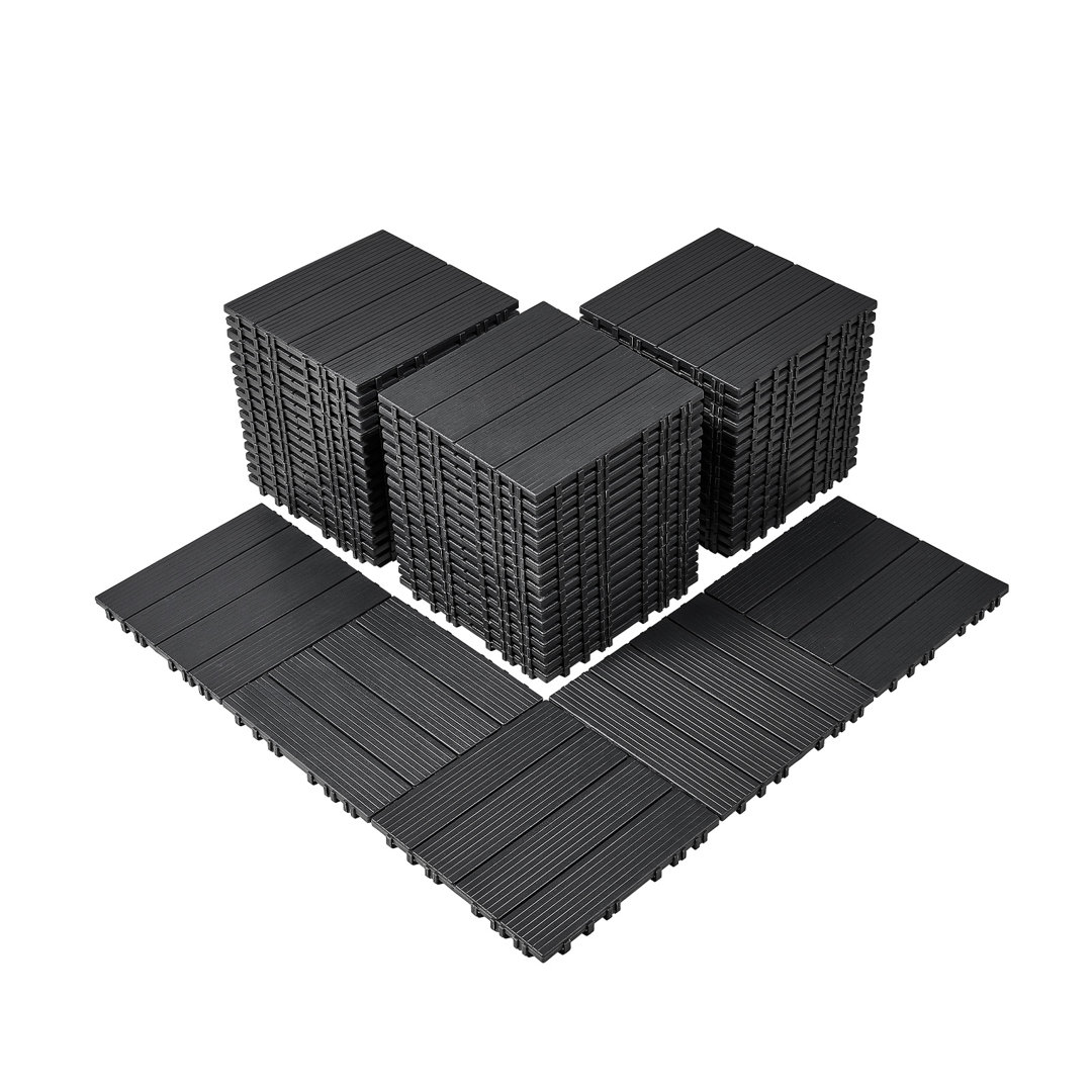 VEVOR Interlocking Deck Tiles 54 Pack 12"x12" Plastic for Porch