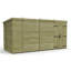 Total Sheds 14ft x 6ft Pent Garden Shed - Double Door - No Windows - Pressure Treated Timber - UK Manufactured