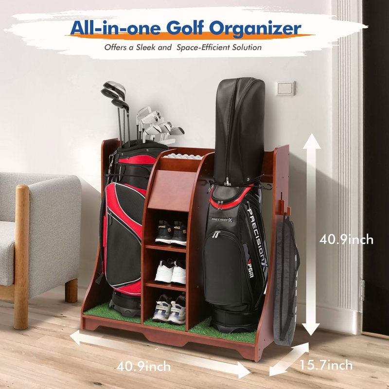 Tablette de golf autoportante en bois
