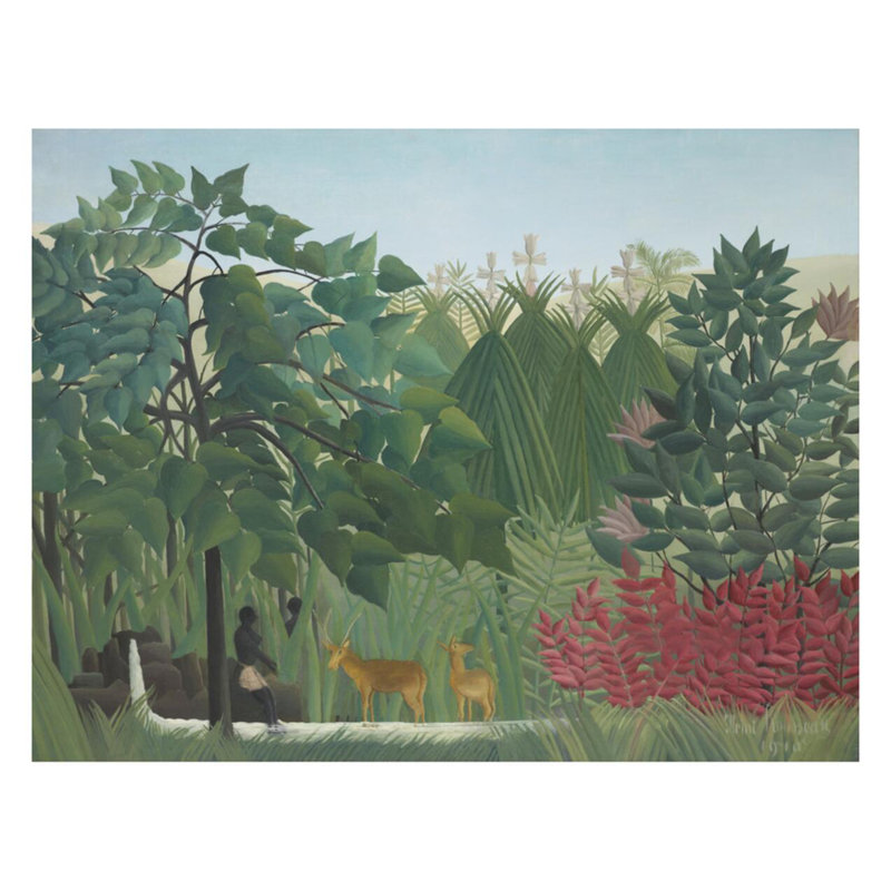 «The Waterfall» par Henri Rousseau - Impression giclée, H 22 po x l 28 po