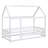 Thendara Floor Bed Frame, Wooden Platform Bed with House Roof Frame and Fence Guardrails-1204429193-1204429198