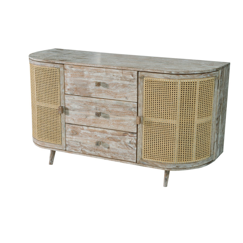 Console de 57 po x 16 po x 33 po avec portes cannes