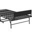 Lit pliant de 75 po x 46 po de large avec matelas en mousse à mémoire de forme de 5 po, tête de lit réglable, structure en métal robuste, convient à la chambre à coucher, mousse de 46 po spacieuse, cadre de 75 po pour personnes de grande taille, silencieux et stable