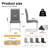 Amari Modern Faux Leather Cantilever Dining Chairs with Chrome Frame-272918717-272918716