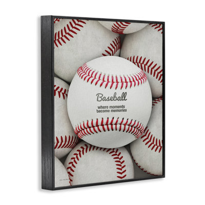  Baseball Memories Phrase Framed Giclee Art by Seven Trees Design