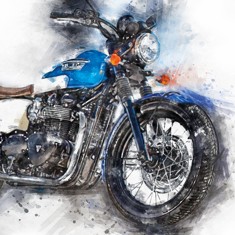 Classic Motorbike - Single Picture Frame Print