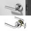  Poignée de porte Arc d'intimité moderne pour (lit et salle de bain) - style minimaliste élégant en chrome-114645756