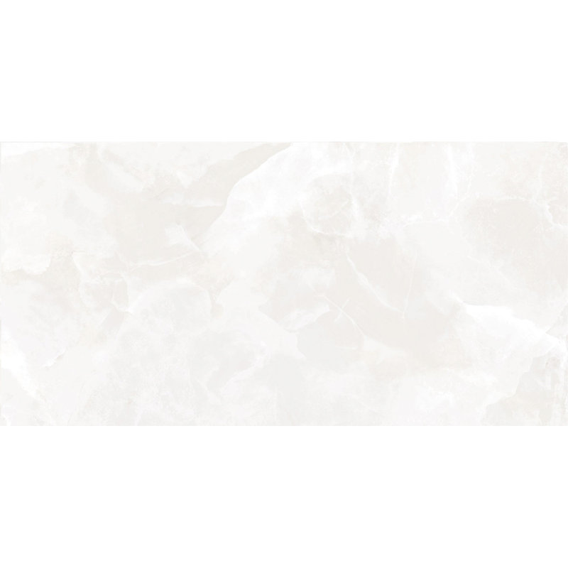 Geo Lush Porcelain Marble Look Wall & Floor Tile, Matte White