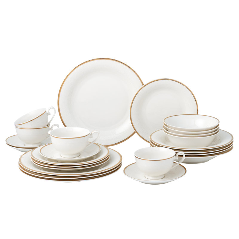 Service de table 24 pièces Lorren Home Trends - Bone China, Service for 4 par Lorren Home Trends-Daisy