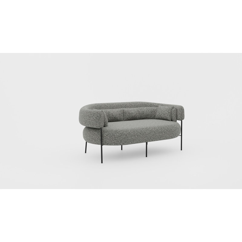 Taquanna 168cm Wide Curved Patio Sofa