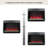 23" Ultra-Thin Electric Fireplace Insert with Crystal, Realistic Flame & Remote Timer