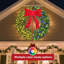 Couronne de Noël artificielle pré-illuminée de 122 cm (48 po), couronne de fêtes avec nœud rouge 3D pour la décoration intérieure et extérieure