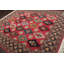 Tapis rose noué à la main de conception unique 8 pi 2 po x 9 pi 10 po Ffyon