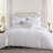 Matelasse Bright White King Duvet Set
