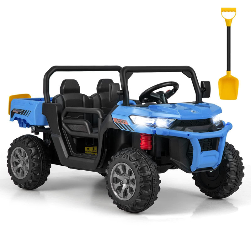 Homdox 24V 2 Seater All-Terrain Vehicles Battery Powered Ride on Toy with Remote Control, Blue