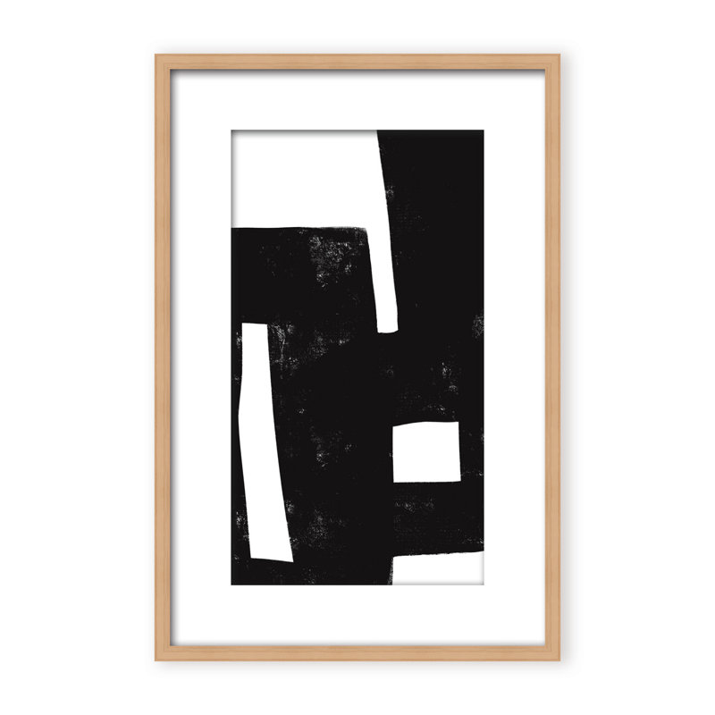 Abstract I Was Never There by  - Picture Frame Painting on Paper, 36" H x 24" W x 1.125" D, Framed Print, Black