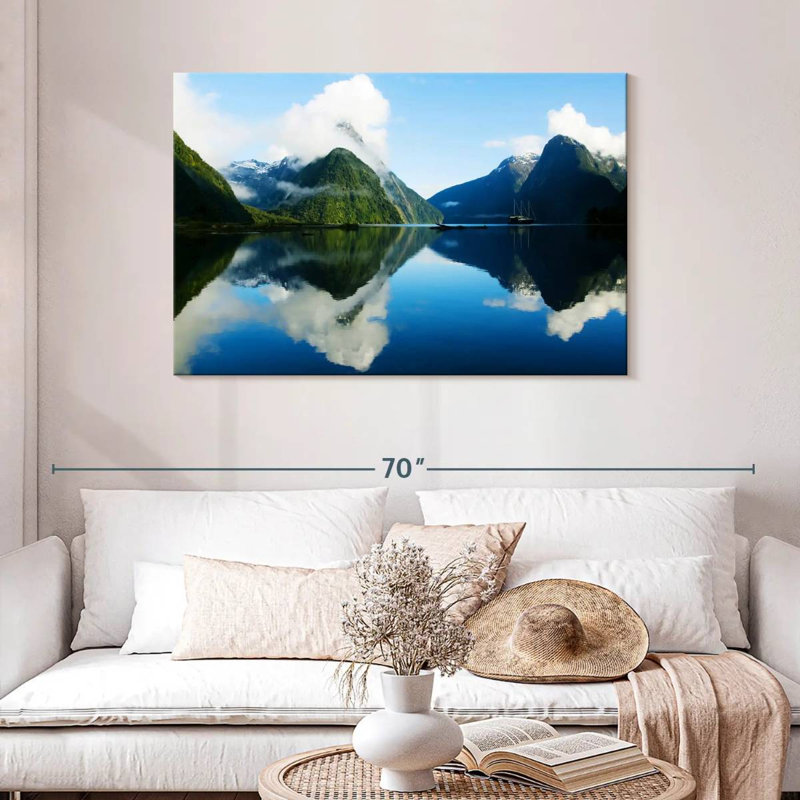 Nicci nuageux Milford Sound, H 30 po x l 45 po