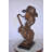 Musicista By Arnadia, Bust Of Saxophone Player Bronze Statue -  15" X 18"X 32"H