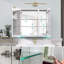 Armoire à pharmacie en aluminium imperméable anti-buée à DEL 30 po avec miroir et 4 tablettes réglables-31449988