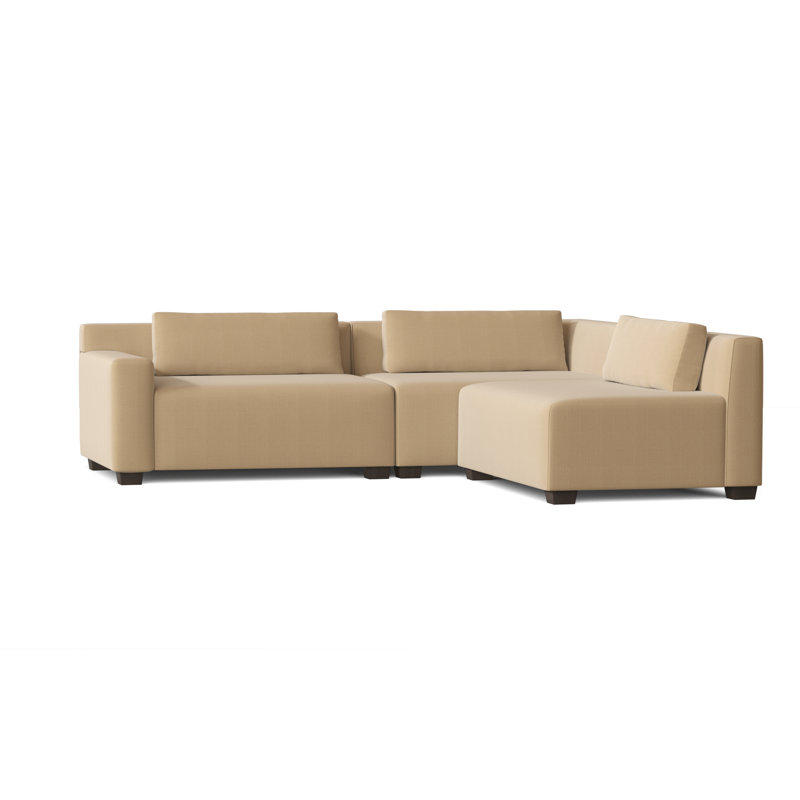 Alisa Upholstered L-Shaped Sectional Right Hand Facing, Sachi Ricepaper, Antique White