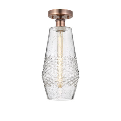 Zhibek Glass Semi Flush Mount