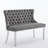 Velvet Double Dining Loveseat Bench, Kitchen & Dining Seating, 2-Seat Tufted Bench With Handmade Buttons, Wing Back, Stainless Steel Legs, Mid Century Modern-347940318-347940319