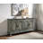 Rustic Gray Finish Console Cabinet