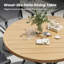 Table de salle à manger d'extérieur ronde en métal-121335146-121335147