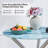 Hafeezah Round Glass Top Metal Base Dining Table