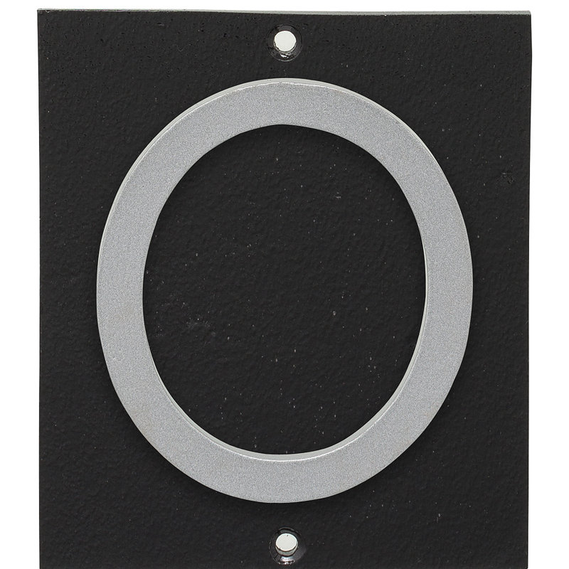 Plaque d’adresse murale sur 1 ligne flottante, Noir, Argent, Oui