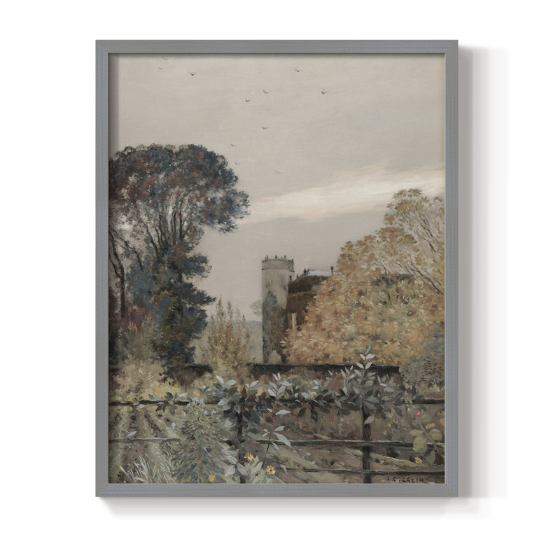 Vintage Landscape CXLIX Framed Print - Solid Wood, Gris, H 11 po x l 9 po