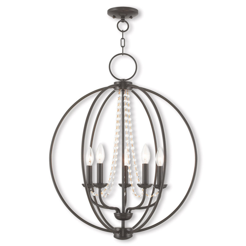 Lustre à 5 lumières Zayan, Bronze anglais